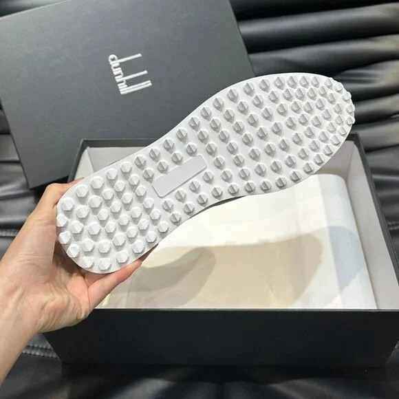 Dunhill Mens Lace-Up Leisure Mesh Sneakers Grey - Picture 10 of 10